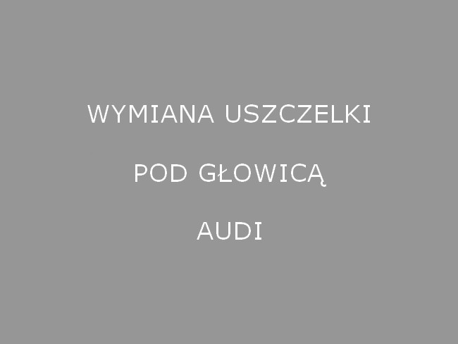 Wymiana uszczelki pod głowicą Audi Warszawa