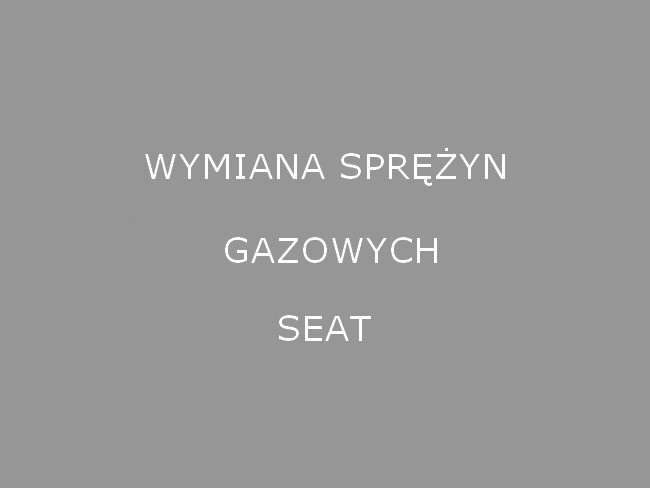 Wymiana sprężyn gazowych Seat Warszawa